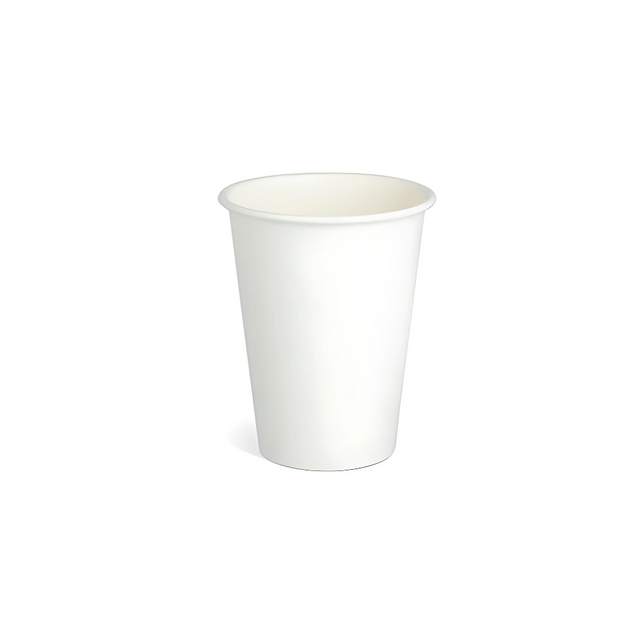 Weißer Kaffeebecher wiederverwendbar 180ml aus PP, stapelbar und spülmaschinenfest für Gastronomie & To-Go