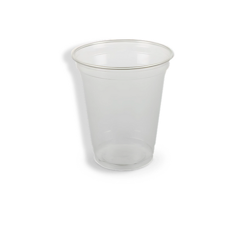 Klarer Kunststoffbecher 300 ml Ø 95 mm aus APET – formstabil, lebensmittelecht und recycelbar für kalte Getränke