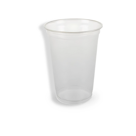 Transparenter Kunststoffbecher 400 ml Ø 95 mm aus rPET – klarsichtig, stabil und recycelbar für kalte Getränke