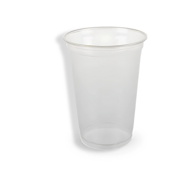 Transparenter Kunststoffbecher 400 ml Ø 95 mm aus rPET – klarsichtig, stabil und recycelbar für kalte Getränke