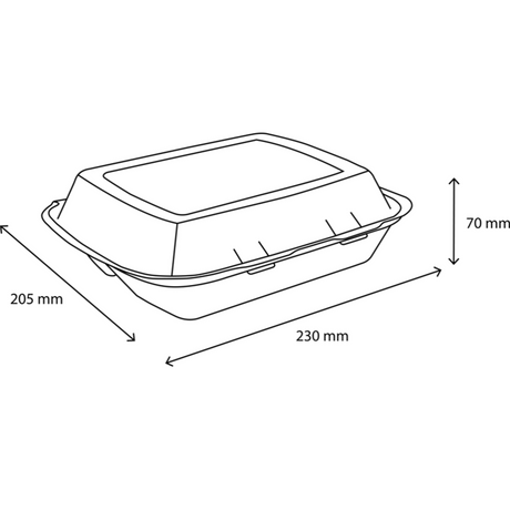 Zuckerrohr Menübox 3-Fach M – robuste, mikrowellengeeignete Verpackung für getrennte Speisen im Take-Away & Lieferservice