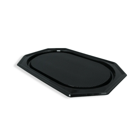 Schwarzes PET Achteck-Catering-Tablett 55×36 cm – robust & elegant für Buffets und Catering