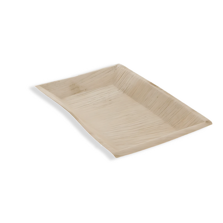 Palmblatt Teller 16×25 cm BIO – rechteckig, kompostierbar, naturfarben, Einweggeschirr
