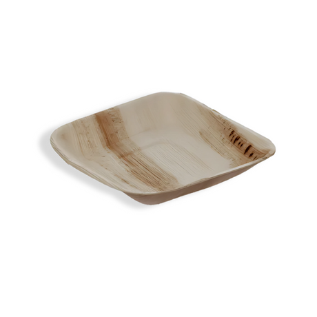 Palmblatt Teller 17×17 cm – quadratisch, kompostierbar, naturbelassen, Einweggeschirr