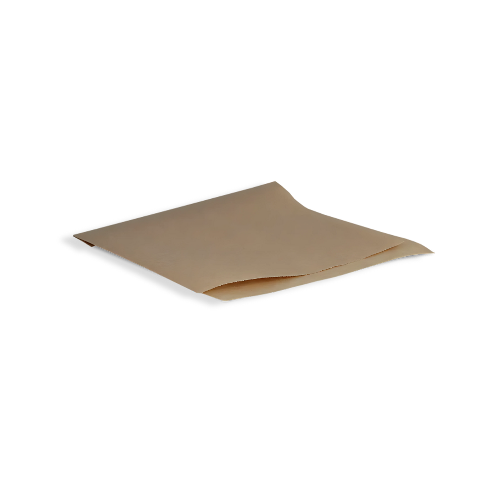 Bio Papier-Burger-Beutel 160×160 mm – kompostierbar, fettresistent und lebensmittelecht für Burger, Snacks und To-Go