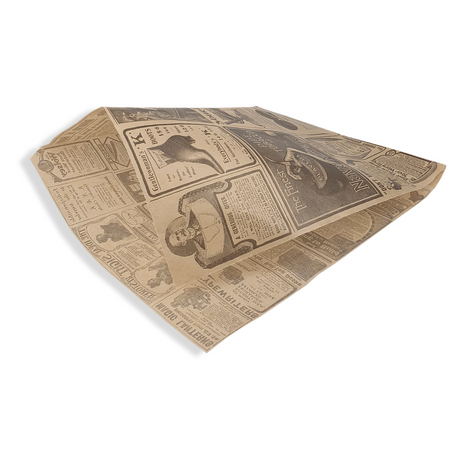 Bio Papier-Burger-Beutel 255×230 mm – kompostierbar, fettresistent & extra groß für Burger, Wraps und To-Go-Menüs