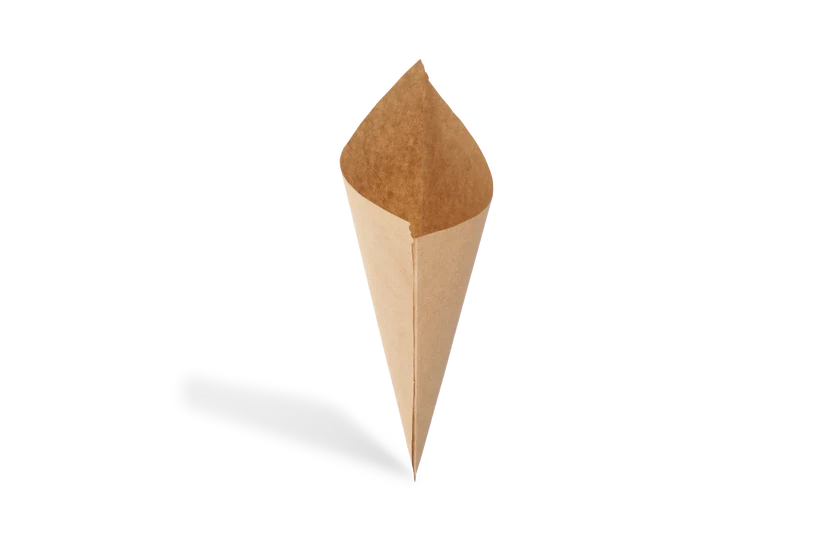 Papier-Snack-Spitztüte, 190x270mm, Kraftbraun