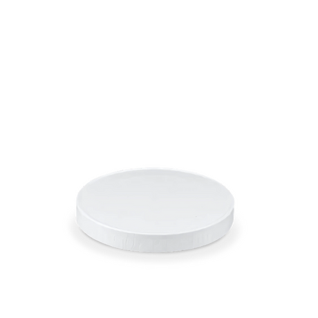 Weißer Bio-Pappdeckel Ø62mm für Saucenbecher, nachhaltige und hygienische Lösung für Gastronomie und Take-Away