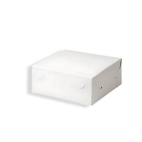 Papp-Gebäckschachtel S (20 × 20 × 8 cm) Weiß – biologisch abbaubar, robust & praktisch für Gebäck