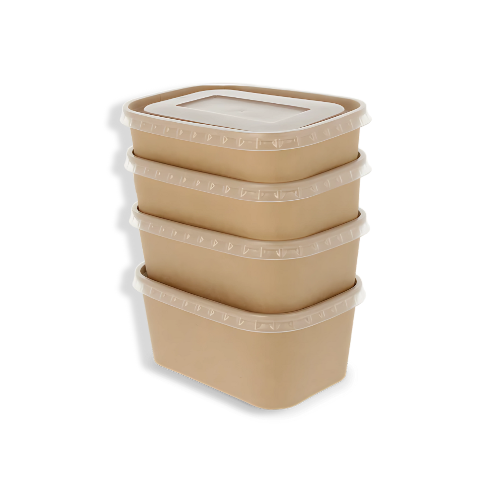Mikrowellenschale Pappe kraftbraun 750 ml – Großpackung für Gastronomie