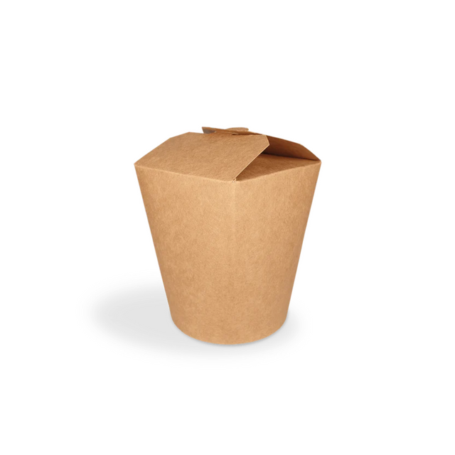 Papp-Nudelbox L 1000 ml Ø 100 mm kraftbraun – fettdicht, lebensmittelecht & recycelbar für asiatische Nudelgerichte & Salate