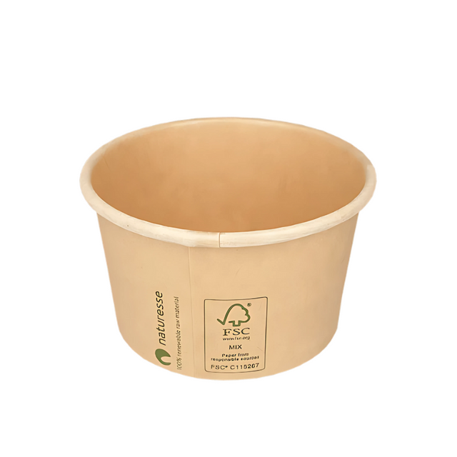 Papp-Saucenbecher 150 ml – Kraftbraun, BIO, fettbeständig