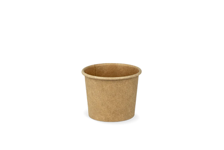 Papp-Saucenbecher 60 ml Ø 62 mm kraftbraun – fettdicht, lebensmittelecht & recycelbarer Portionsbecher für Saucen und Dips