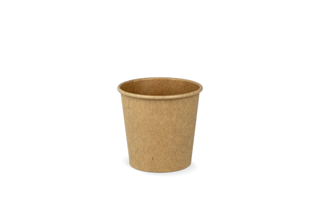 Papp-Saucenbecher 90 ml Ø 62 mm kraftbraun – fettdicht, lebensmittelecht & recycelbar für größere Portionen Saucen und Dips