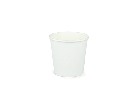 Papp-Saucenbecher 90 ml Ø 62 mm Weiß – fettdicht, lebensmittelecht & recycelbar für Saucen und Dips