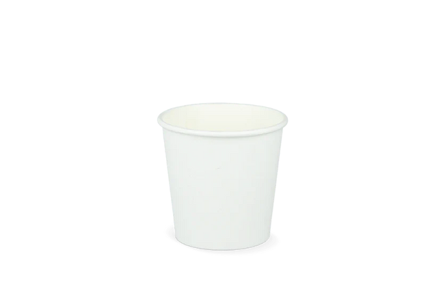 Papp-Saucenbecher 90 ml Ø 62 mm Weiß – fettdicht, lebensmittelecht & recycelbar für Saucen und Dips