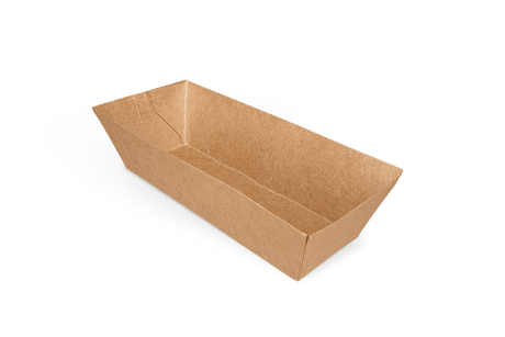 Snackschale aus FSC®-Karton mit PLA-Innenbeschichtung, 114×39×35 mm – ideal für nachhaltige Verpackungen im Take-away