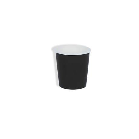 Schwarzer Pappbecher 120 ml Ø 63 mm – FSC®-Papier, PE-beschichtet & elegant für Espresso und Events