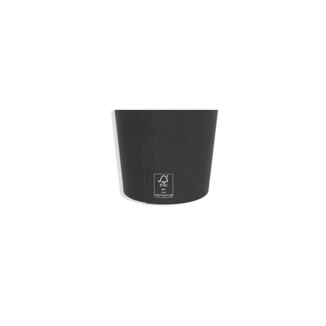 Schwarzer Pappbecher 120 ml Ø 63 mm – FSC®-Papier, PE-beschichtet & elegant für Espresso und Events