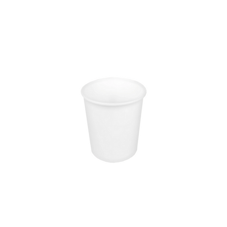 Weißer Pappbecher 120 ml Ø 63 mm – lebensmittelsicherer Karton mit PE-Beschichtung, umweltfreundlich für Espresso und To-Go