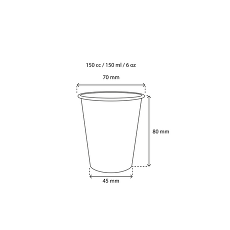 Gestreifter Pappbecher 150 ml Ø 70 mm – farbenfroh, biologisch abbaubar & recycelbar für Kaffee-To-Go