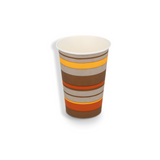 Gestreifter Pappbecher 180 ml Ø 70 mm – farbenfroh, biologisch abbaubar & recycelbar für Kaffee-To-Go