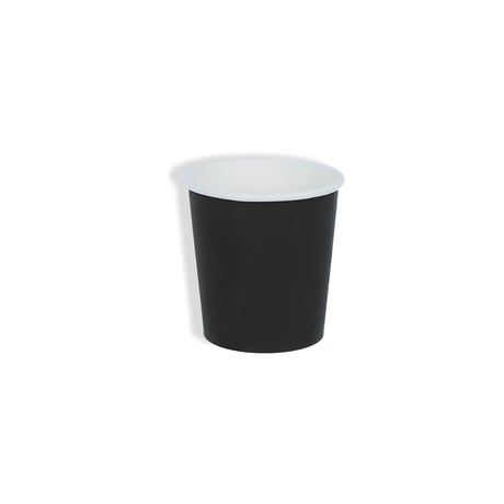 Schwarzer Pappbecher 180 ml Ø 70 mm – FSC®-Papier, PE-beschichtet & elegant für Espresso und Events