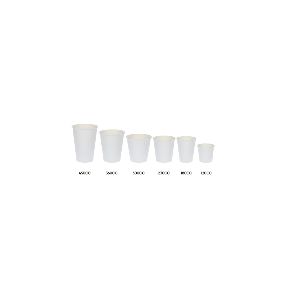 Weißer Pappbecher 180 ml Ø 70 mm – lebensmittelsicherer Karton mit PE-Beschichtung, umweltfreundlich für Espresso und To-Go