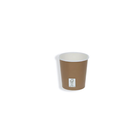 Kraftbrauner Pappbecher 230 ml Ø 80 mm – FSC®-Papier, lebensmittelsicher & kompakt für Espresso und Events