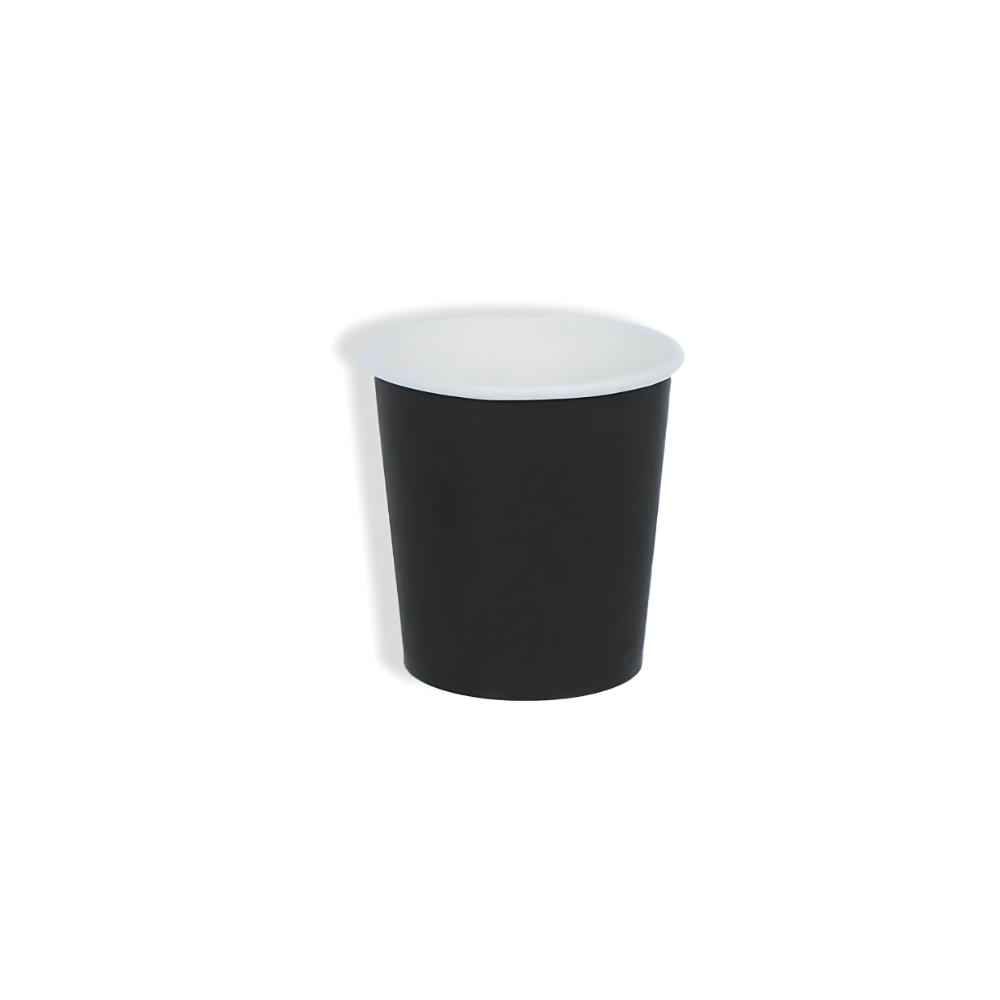 Schwarzer Pappbecher 230 ml Ø 80 mm – FSC®-Papier, PE-beschichtet & elegant für Espresso und Events