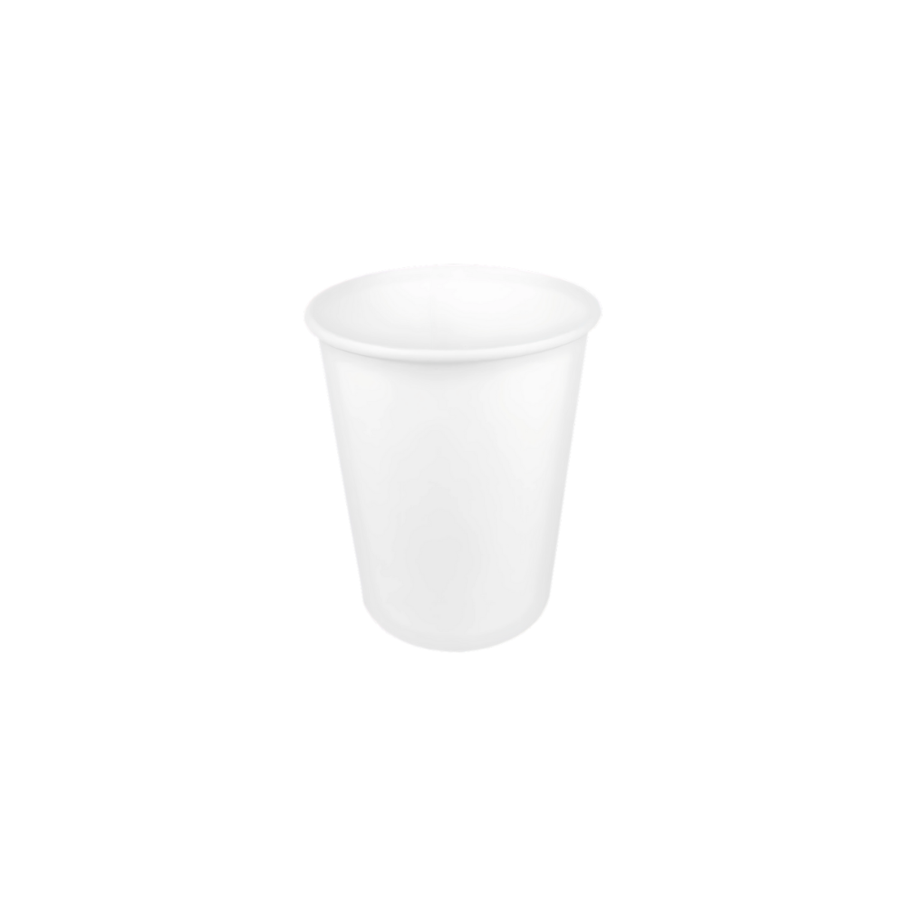 Weißer Pappbecher 240 ml Ø 80 mm – lebensmittelsicherer Karton mit PE-Beschichtung, umweltfreundlich für Espresso und To-Go