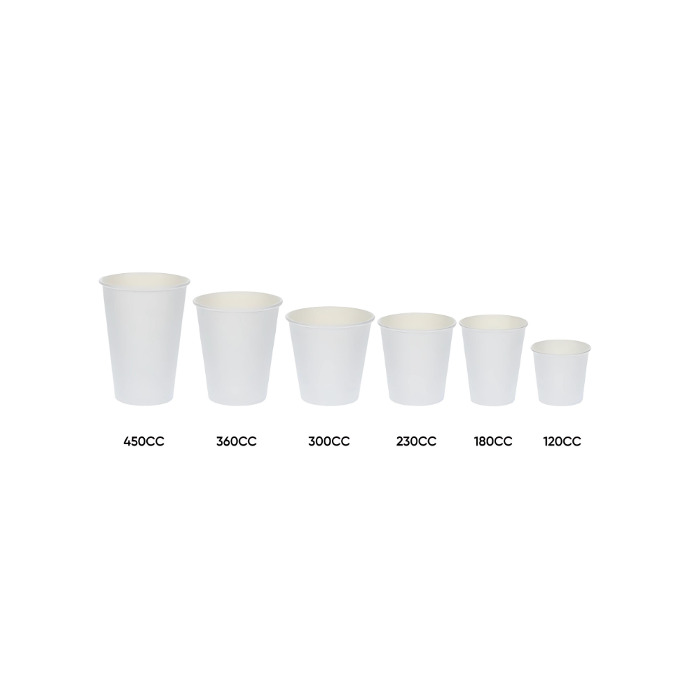 Weißer Pappbecher 240 ml Ø 80 mm – lebensmittelsicherer Karton mit PE-Beschichtung, umweltfreundlich für Espresso und To-Go
