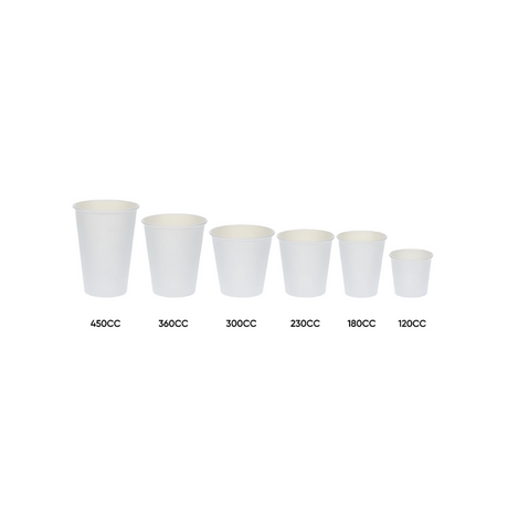Weißer Pappbecher 240 ml Ø 80 mm – lebensmittelsicherer Karton mit PE-Beschichtung, umweltfreundlich für Espresso und To-Go
