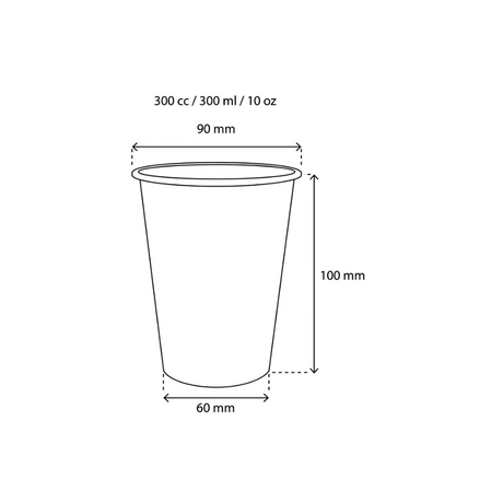 Gestreifter Pappbecher 300 ml Ø 90 mm – farbenfroh, biologisch abbaubar & recycelbar für Cappuccino-To-Go