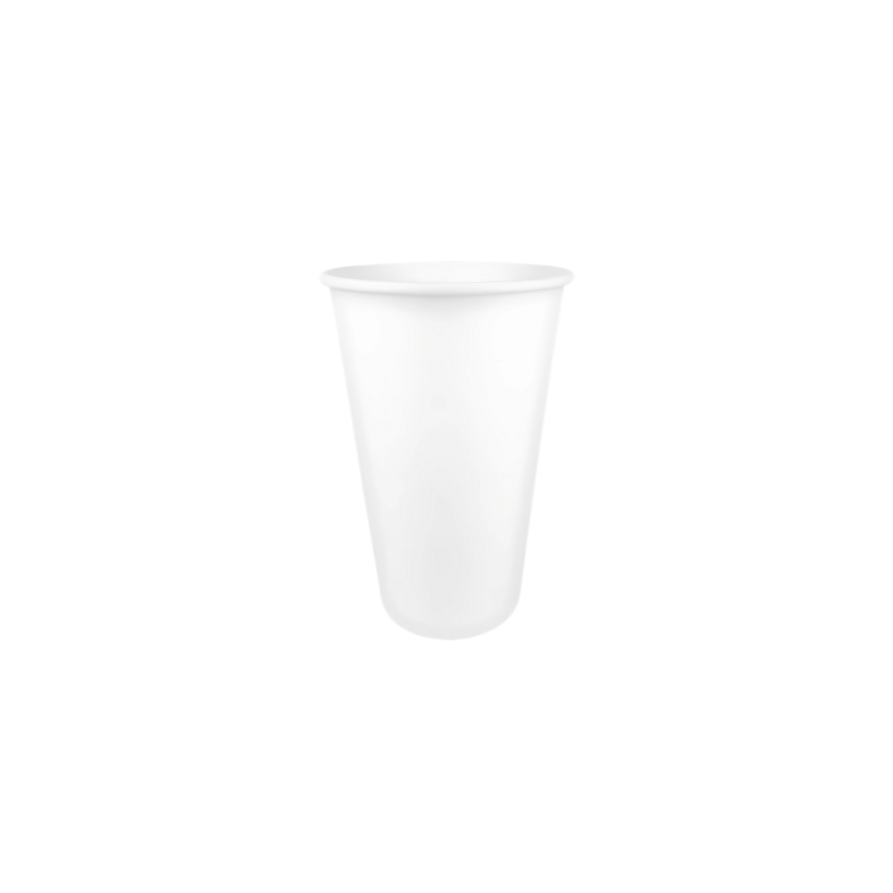 Weißer Pappbecher 450 ml Ø 90 mm – lebensmittelsicherer Karton mit PE-Beschichtung, umweltfreundlich für Espresso und To-Go