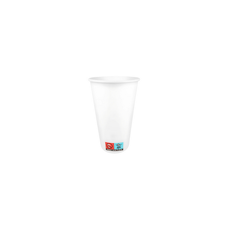 Weißer Pappbecher 450 ml Ø 90 mm – lebensmittelsicherer Karton mit PE-Beschichtung, umweltfreundlich für Espresso und To-Go