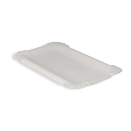 Weißer Pappteller 100x160 mm – 100 % biologisch abbaubar
