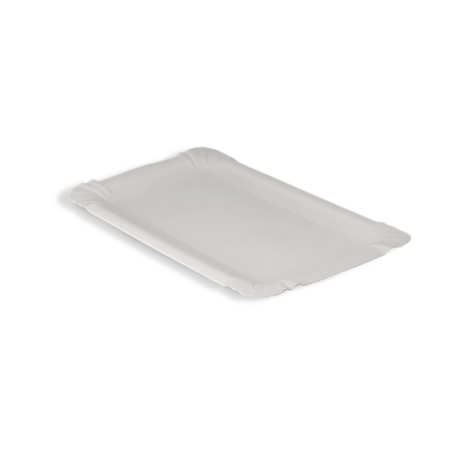 Weißer Pappteller 130x70 mm – 100 % biologisch abbaubar