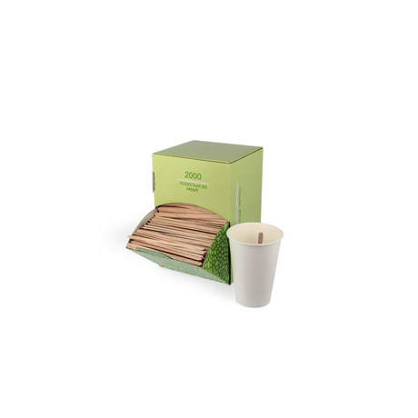 2.000 FSC®-Rührstäbchen in Spender – Holz, 11 cm