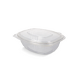 Salatschale 1 Liter transparent BIO mit Klappdeckel – perfekte Lösung für Hygiene & Präsentation bei großen Portionen