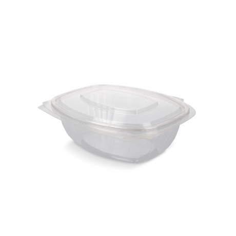 Salatschale 1 Liter transparent BIO mit Klappdeckel – perfekte Lösung für Hygiene & Präsentation bei großen Portionen