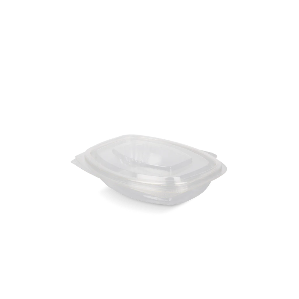 Salatschale 250 ml BIO Klappdeckel – perfekte Lösung für Take-Away Salate, Dressings & Obstgläser