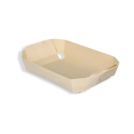 Holz-Snackschale 175×110×40 mm – naturbelassene, kompostierbare Servierschale