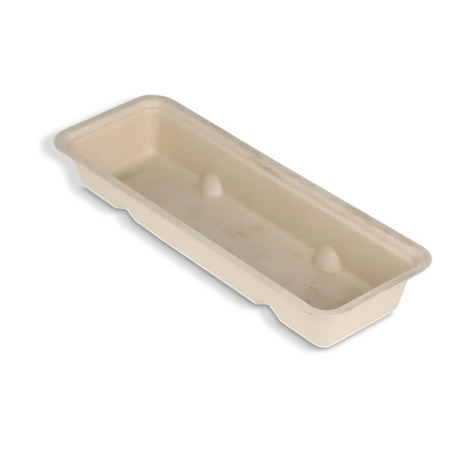 Zuckerrohr-Snackschale A16B 195×66×30 mm – naturbelassene, kompostierbare Servierschale