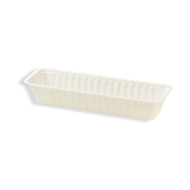 Snackschale A16 Kunststoff weiß 204×67×35 mm – elegante Servierschale für Imbiss & Catering