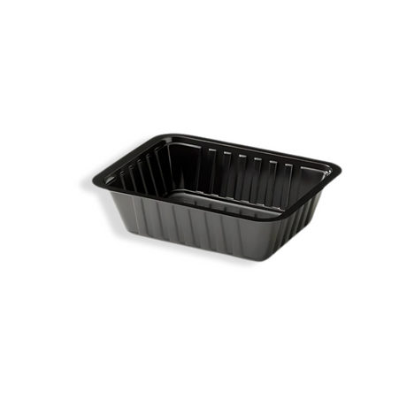 Formstabile Kunststoff-Snackschale A7 in Schwarz – ideal für Fingerfood, To-Go & moderne Gastronomiepräsentation