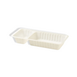 Snacktray A9L weiß, 2-geteilt – eleganter Kunststofftray für Imbiss & Catering