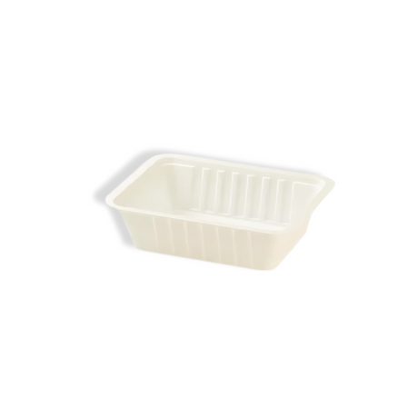 Weiße Kunststoff-Snackschale J7 122×95×33 mm – ideal für Snacks & Beilagen