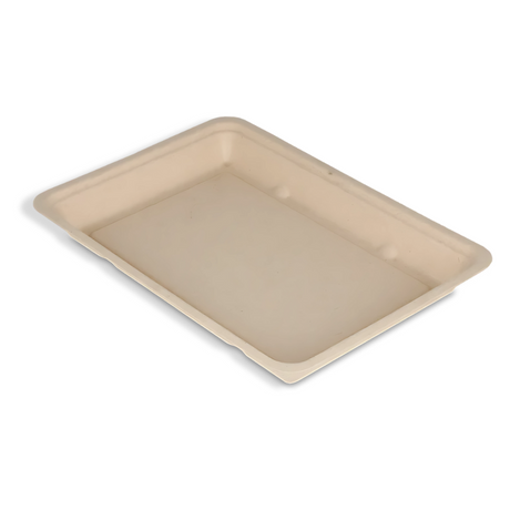 Naturfarbene BIO Zuckerrohr-Snackschale V3 192×132×20 mm – kompostierbar & stilvoll