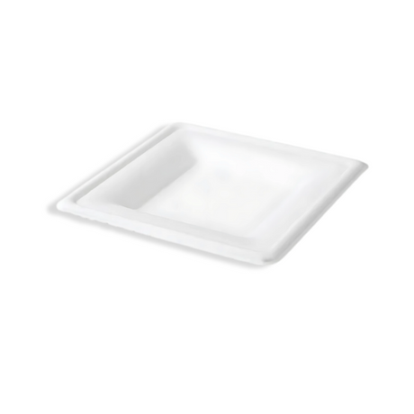 Rechteckiger Zuckerrohrteller 13×26 cm aus Bagasse – kompostierbar & hochwertig für Snacks & Fingerfood